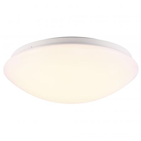 Dänische Feuchtraum Deckenleuchte in weiß mit mattweißem Schirm Ø 28cm inkl. LED